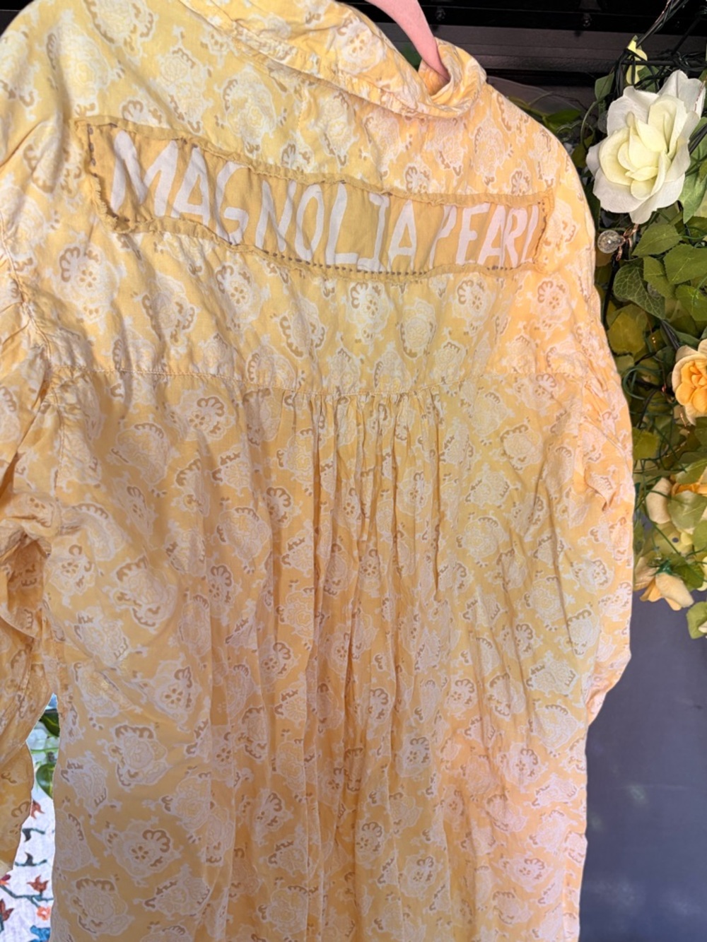 Magnolia Pearl Floral Yellow Blouse